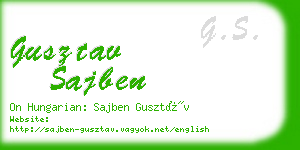 gusztav sajben business card